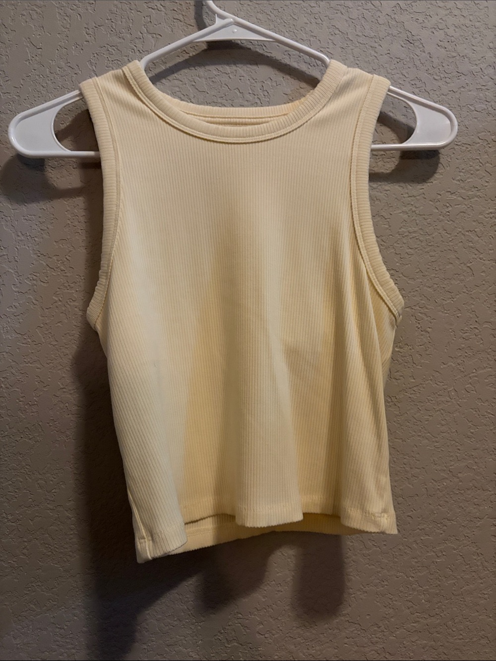 aerie Ribbed Tank Top - Light Yellow